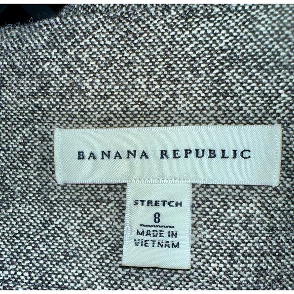 Banana Republic grey pencil skirt wool blend knee length pull-on corpcore SZ 8 - Picture 4 of 7